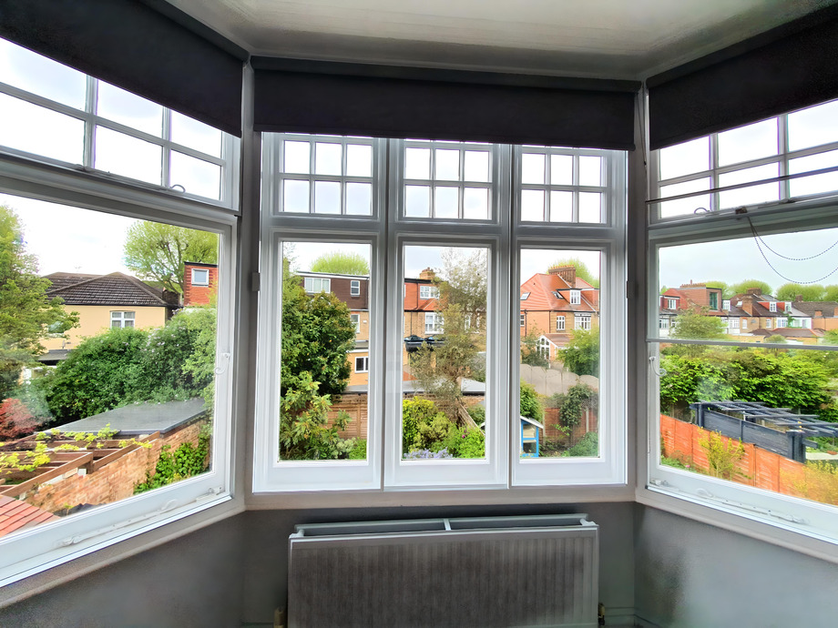 Acoustic secondary glazing fitted to a Victorian bay window in London