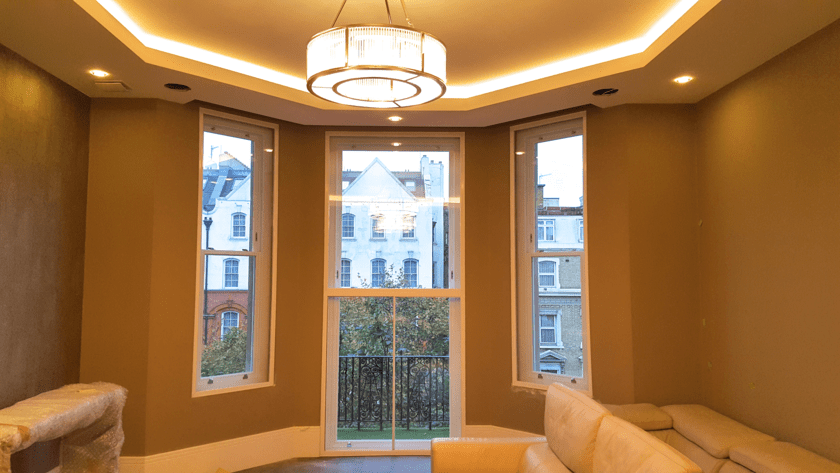 Hampstead bay — secondary glazing in Hampstead, London Hampstead bay window with acoustic secondary glazing installed